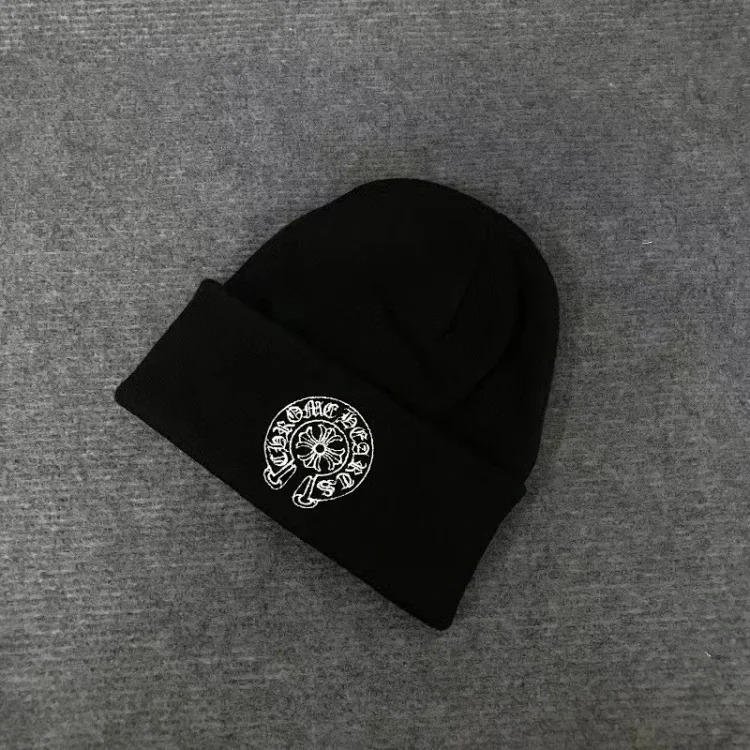 Knitted hats Sanskrit printed woolen hats for men and women embroidered hats
