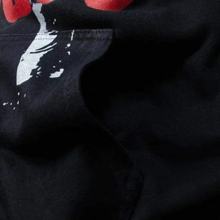 420g Heavyweight Washed Sweatshirt Travis Scott Hooded Sweatshirt Washed Spray Ma Liu Distressed Hoodie