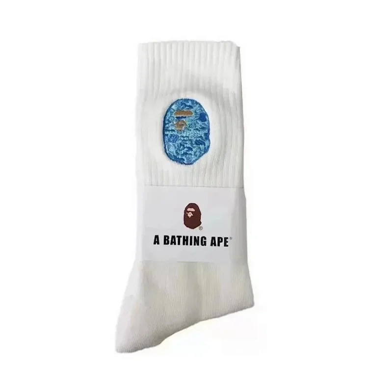 Towel Socks Japanese Trendy Socks High-tube Cotton Socks Sweat-absorbent White Socks Solid Color