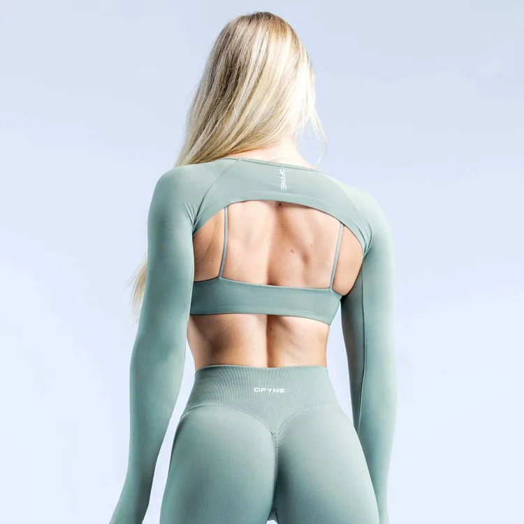 Bra&Shrug shawl long-sleeved bra running lift fitness new suspender sports trousers tight suit shorts yoga DF*No return or exchange without reason unless there is a quality problem*No return