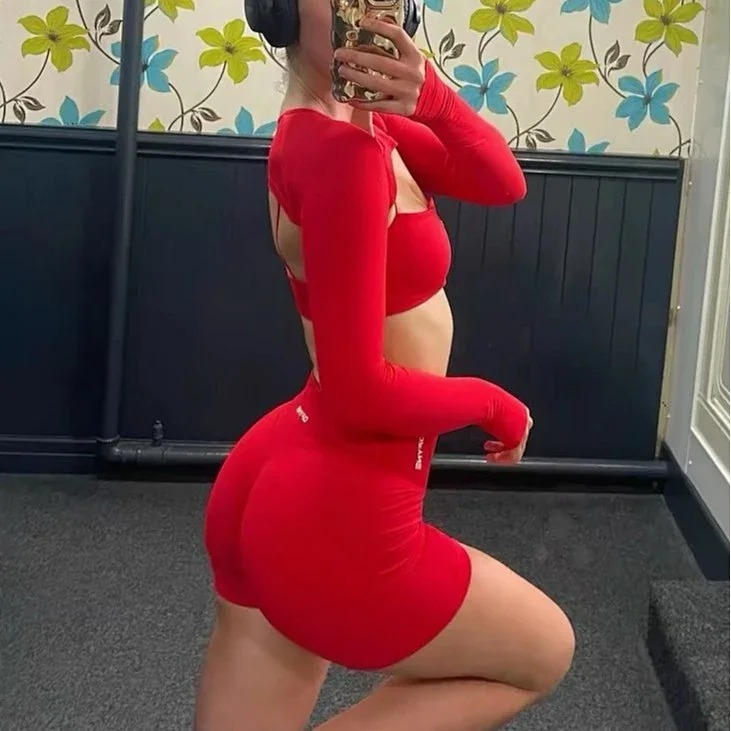 Pants, Yoga Suspenders, Running Sports Tight Suit, Shawl Bra, Hip Lift Shorts, Long-sleeved