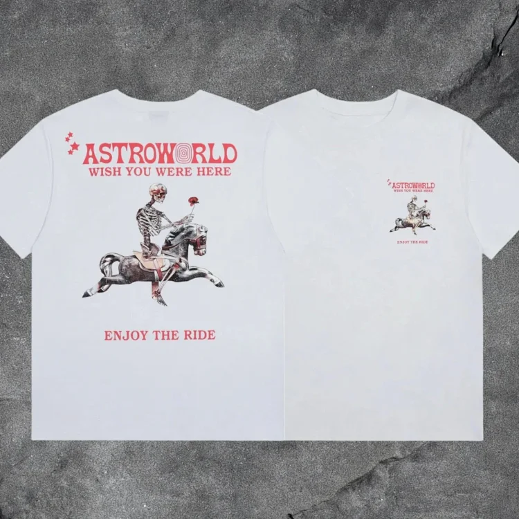 travis scott short-sleeved utopia ts joint utopia limited edition american high street t-shirt