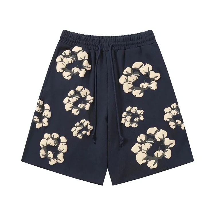 D.T kapok all-over printed short-sleeved loose T-shirt men's and women's shorts suit
