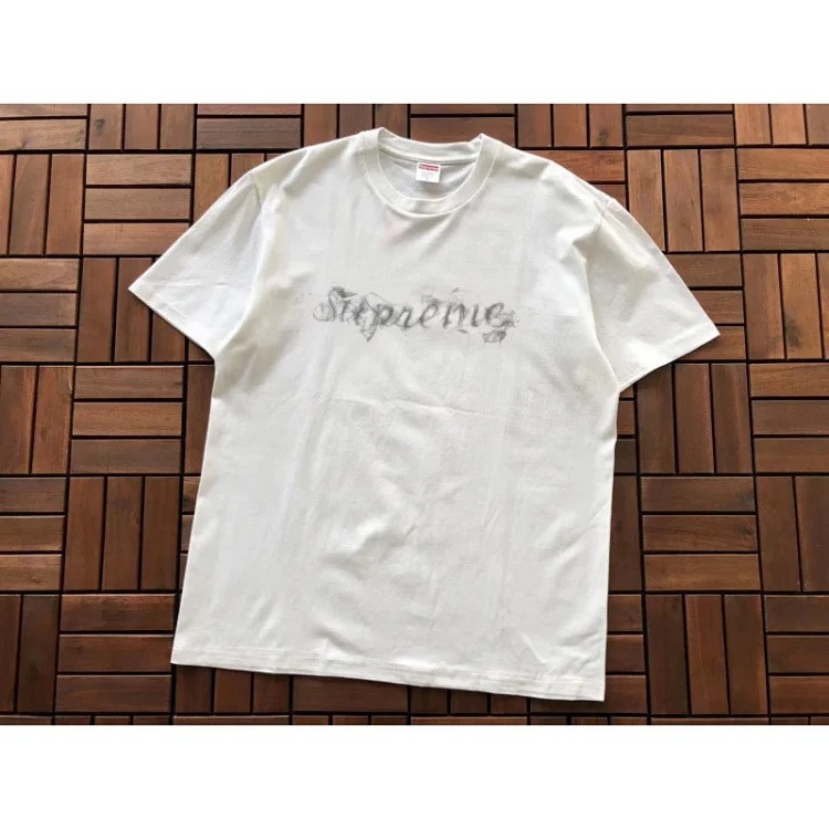 SUP letter print BOX high version short-sleeved T-shirt for men and women