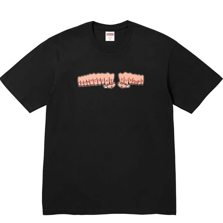 Pure cotton letter short-sleeved tee men's and women's classic printed T-shirts, loose and casual