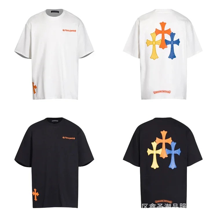 CH summer European and American street hip-hop short-sleeved series for men and women