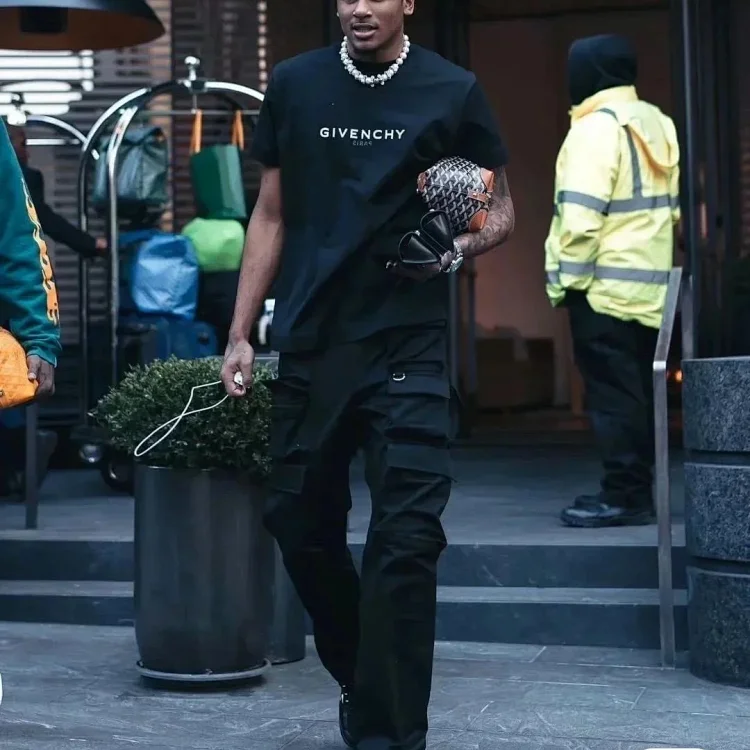 Givenchy Multiple Large Pocket Overalls Velcro Button Pocket Casual Overalls Pants