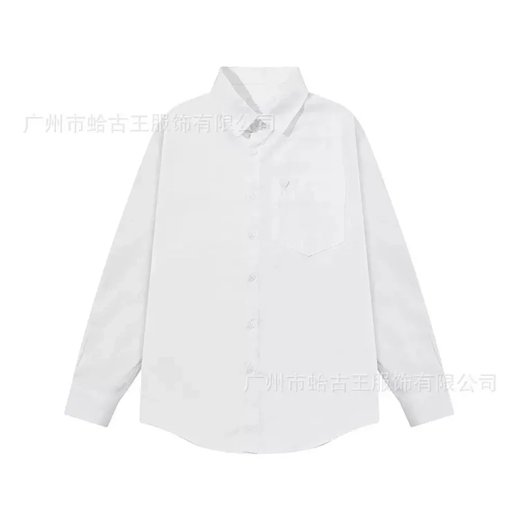 Love embroidered cotton shirt for men and women