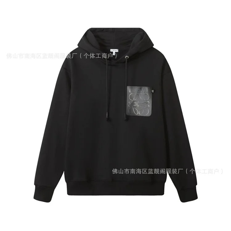 Pure cotton long-sleeved sweatshirt, classic letter embroidery, casual loose and versatile hoodie