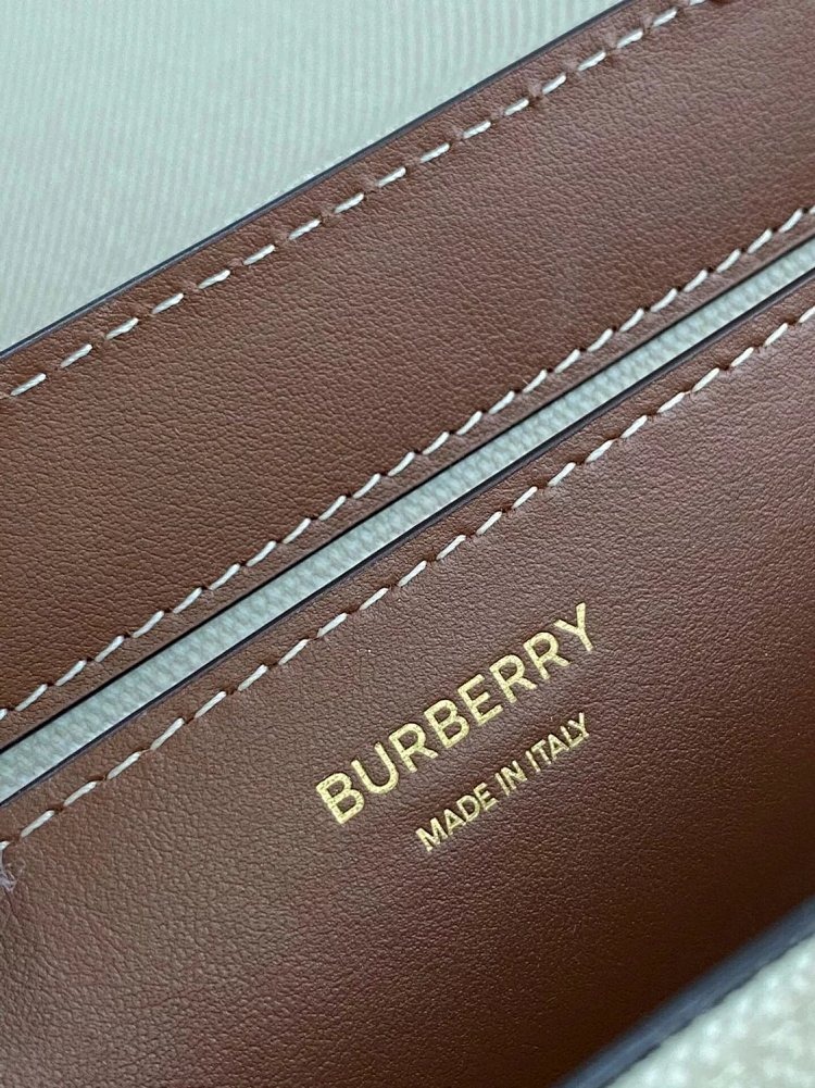 Burberry Crossbody Bag, Single Shoulder Women's Bag, Vintage Plaid Patchwork Leather, Note Crossbody Bag