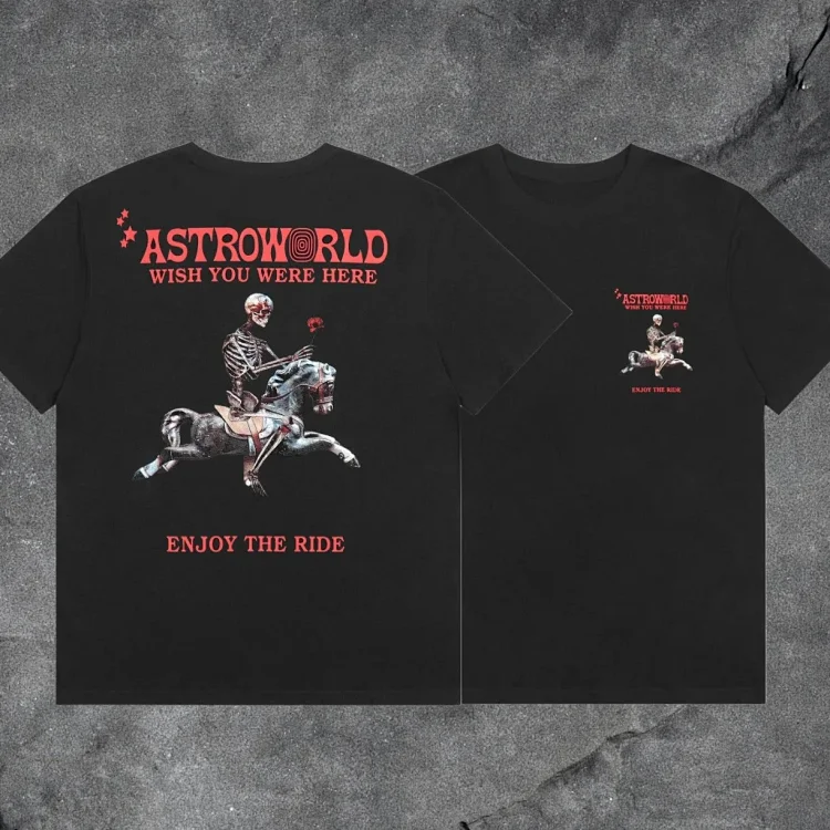 travis scott short-sleeved utopia ts joint utopia limited edition american high street t-shirt