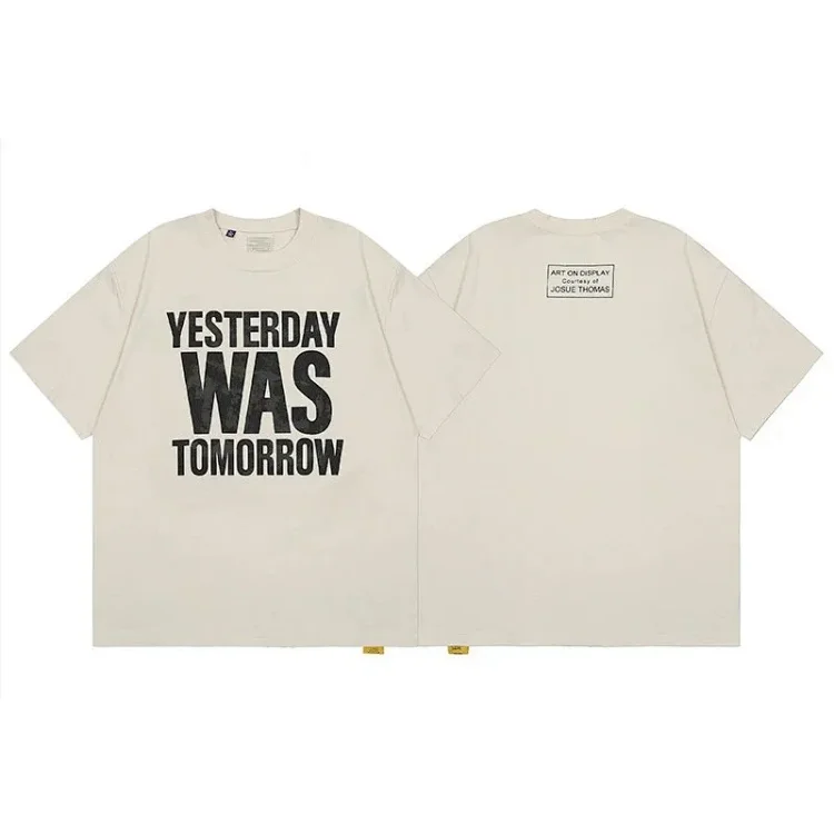 Gallery dept American fashion brand short-sleeved Vintage summer loose retro washed old high street T-shirt for men