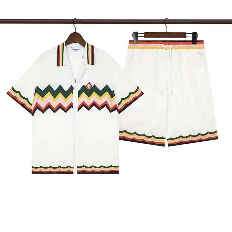 Beach flower shirt loose short sleeve shorts suit