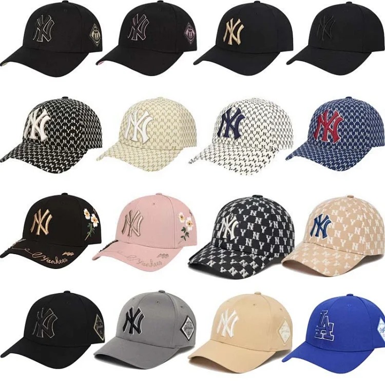 Baseball hat Korean Yankees NY men's and women's adjustable couple LA hard top all-match sunvisor peaked cap