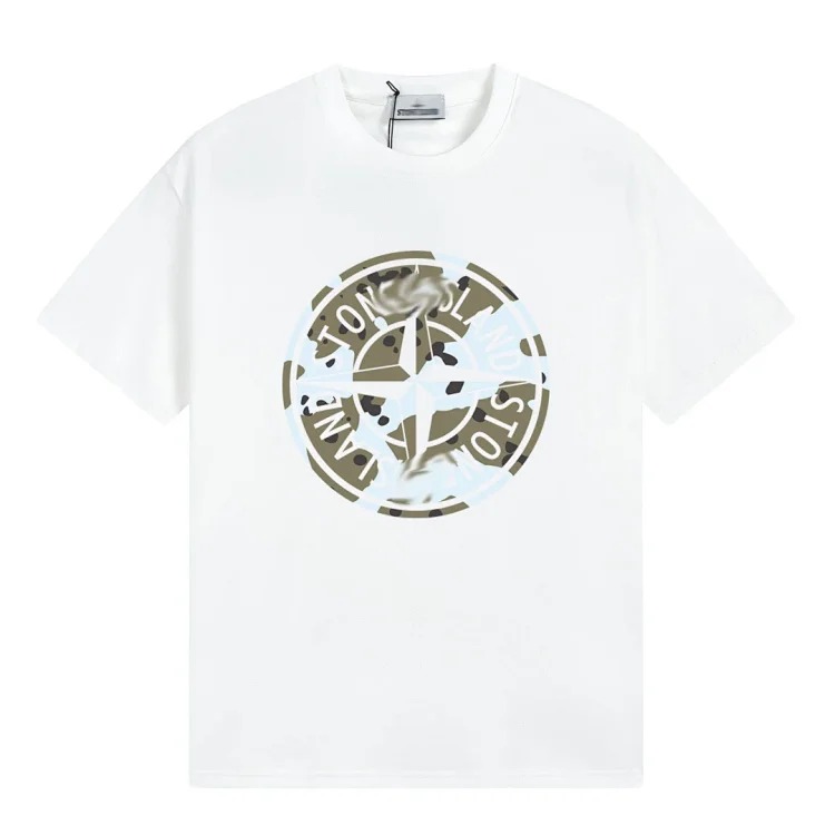 Shitongdao casual short-sleeved T-shirt printed loose round neck same style for men and women