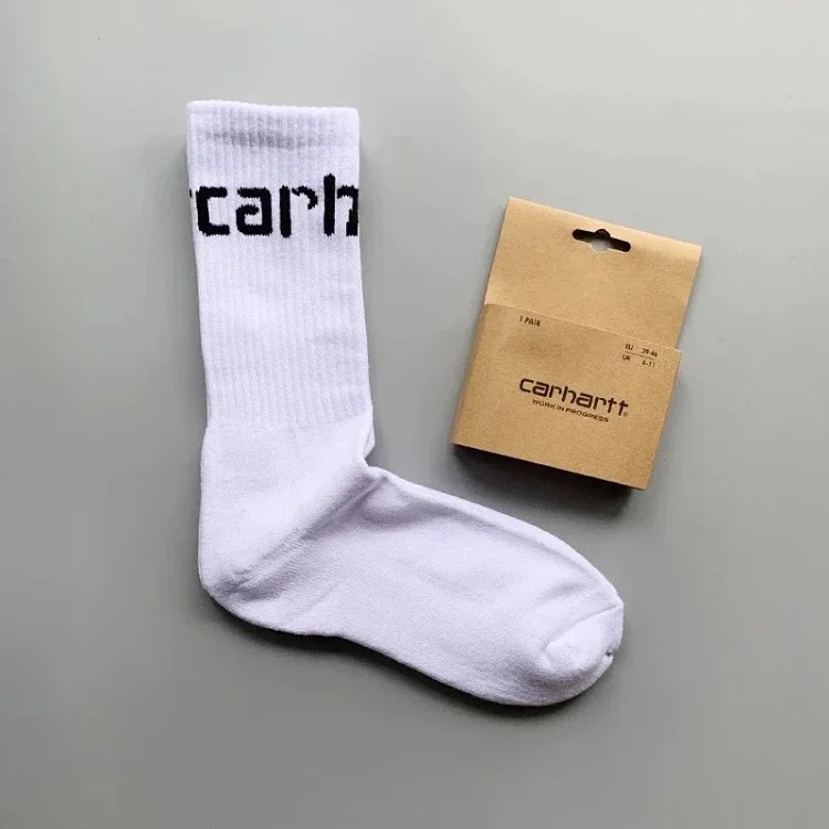 Carhartt Towel Bottom Gold Label Embroidery Simple Workwear Style Skateboard Sports Socks