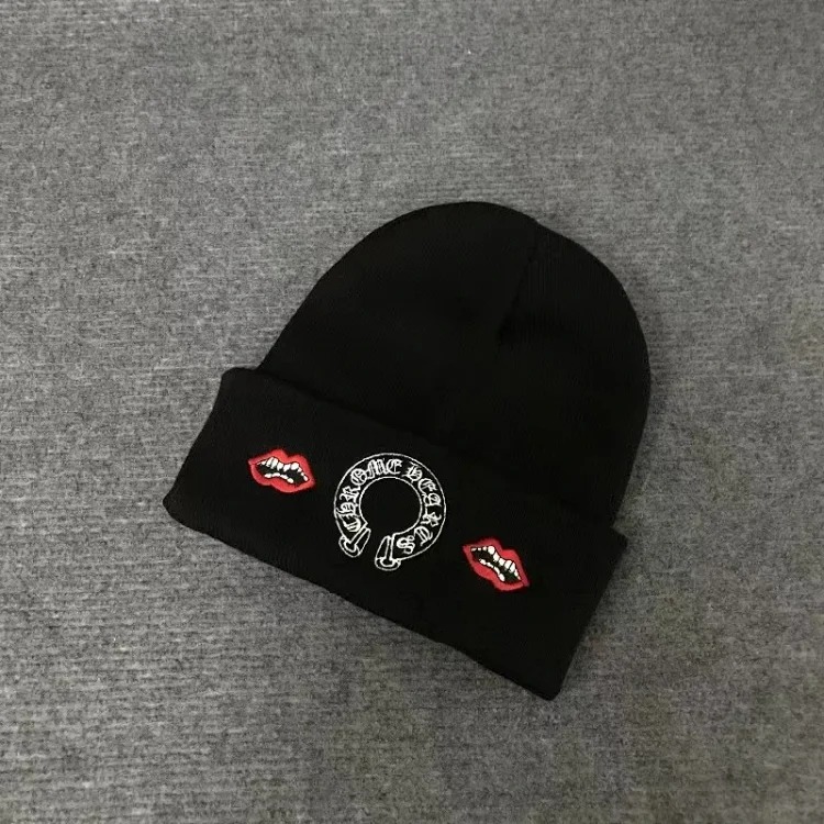 Knitted hats Sanskrit printed woolen hats for men and women embroidered hats