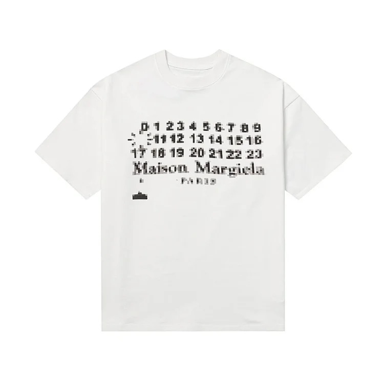 MM6 digital pattern round neck men's and women's trendy short-sleeved T-shirt series