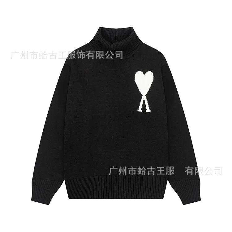Love sweater for men and women striped youth heart casual pullover sweater