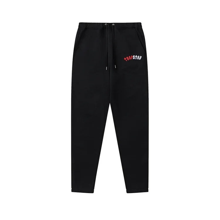 Gradient letter tiger head embroidery hooded sweatshirt + long pants sports suit