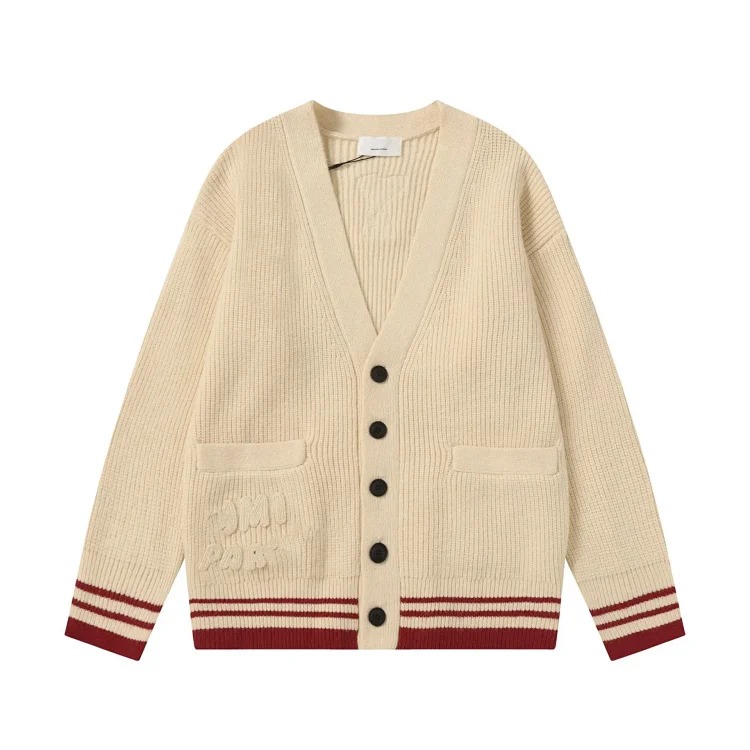 Love embroidered knitted sweater casual loose and versatile couple style