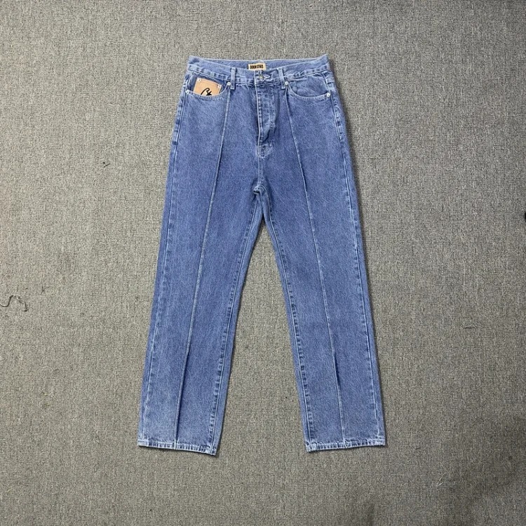 Corteiz Alcatraz Denim Suit High Street Western Denim Jacket Coat Loose Jeans Trendy Brand-XW-1