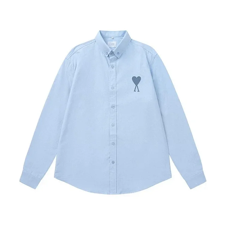 Love embroidered cotton shirt for men and women