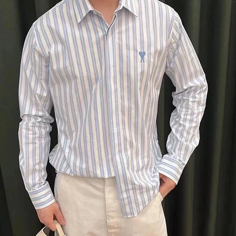 Love embroidered cotton shirt for men and women