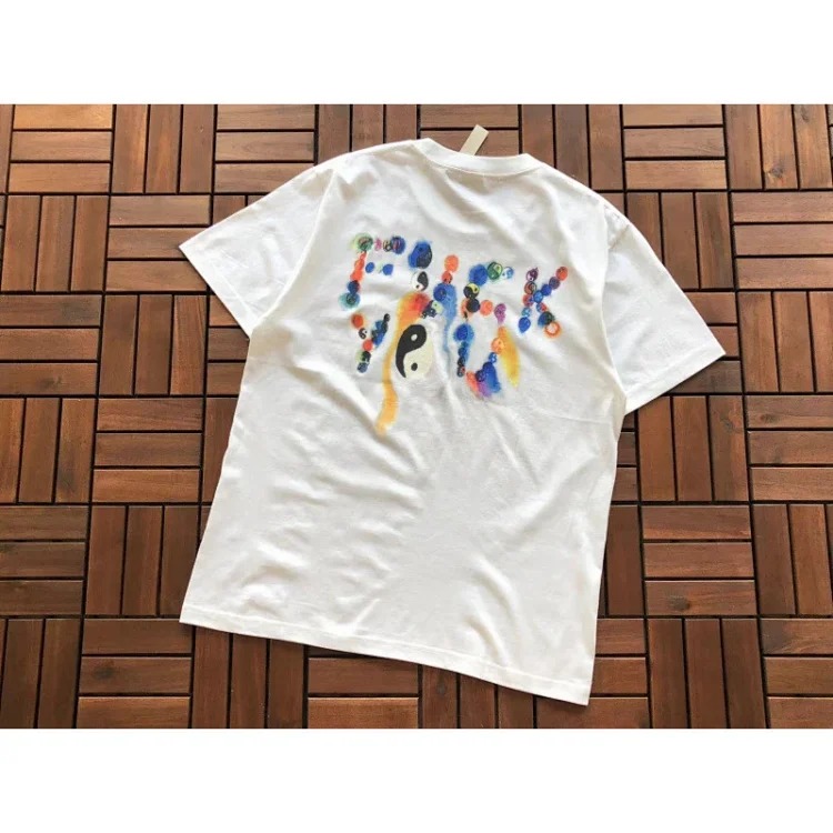 SUP letter print BOX high version short-sleeved T-shirt for men and women