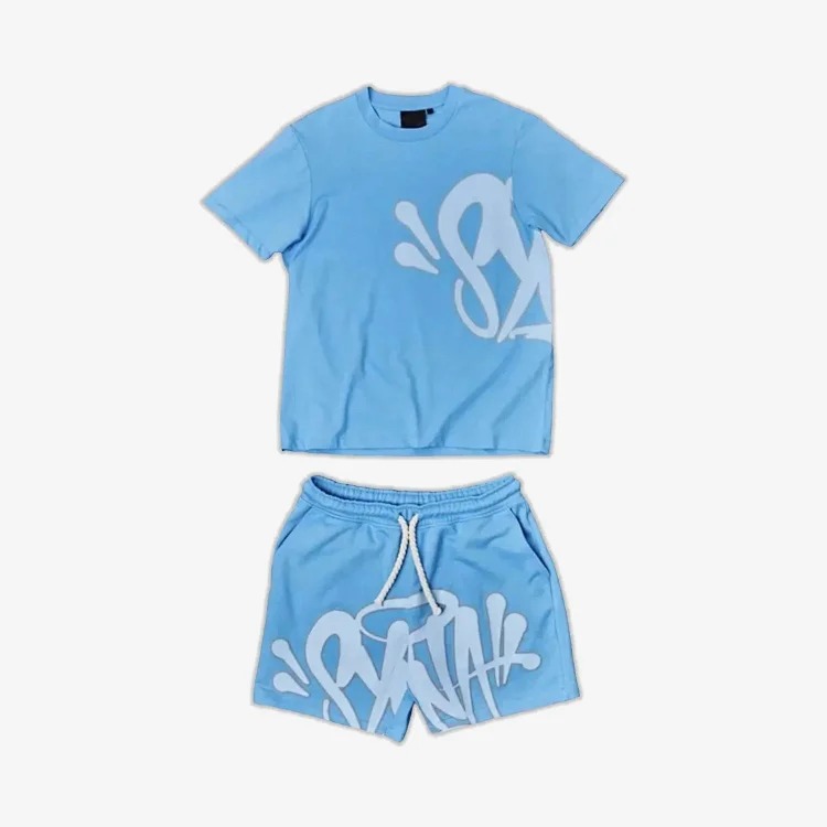 Loose Casual Printed Hip-hop Letter Short-sleeved Tops Street Men's Summer -style Sports Suits T-Shirt