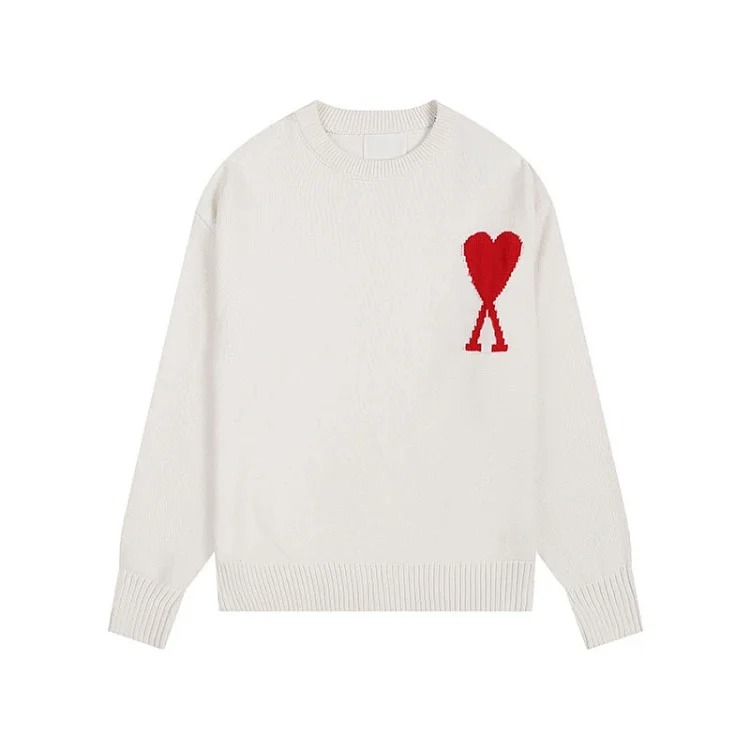 Love sweater for men and women striped youth heart casual pullover sweater