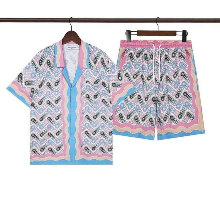 Beach flower shirt loose short sleeve shorts suit