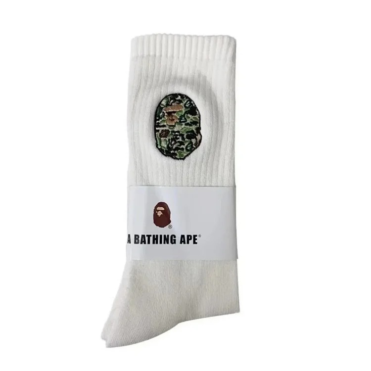 Towel Socks Japanese Trendy Socks High-tube Cotton Socks Sweat-absorbent White Socks Solid Color