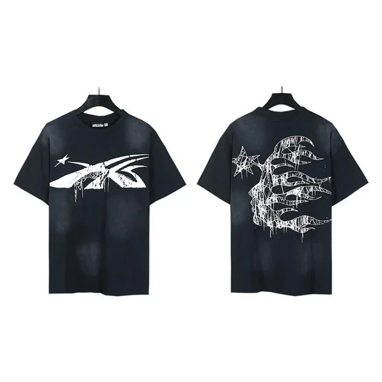 Printed casual loose couple short-sleeved shorts set