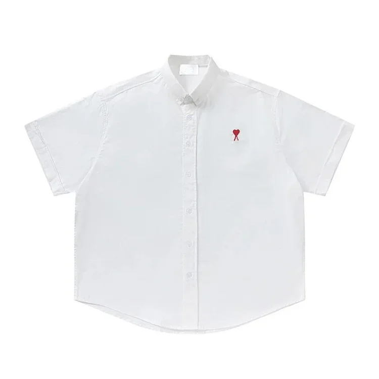 Love embroidered cotton shirt for men and women
