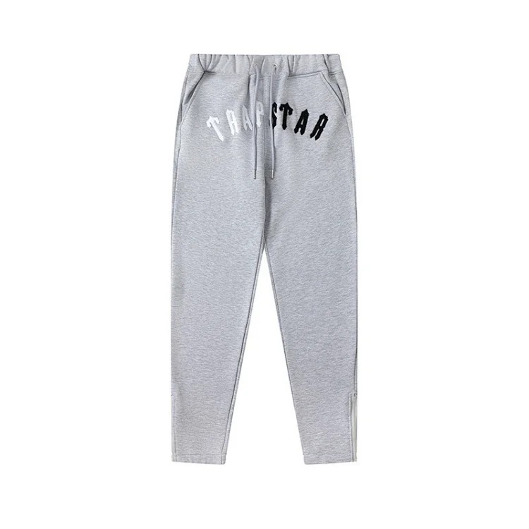 Gradient letter tiger head embroidery hooded sweatshirt + long pants sports suit