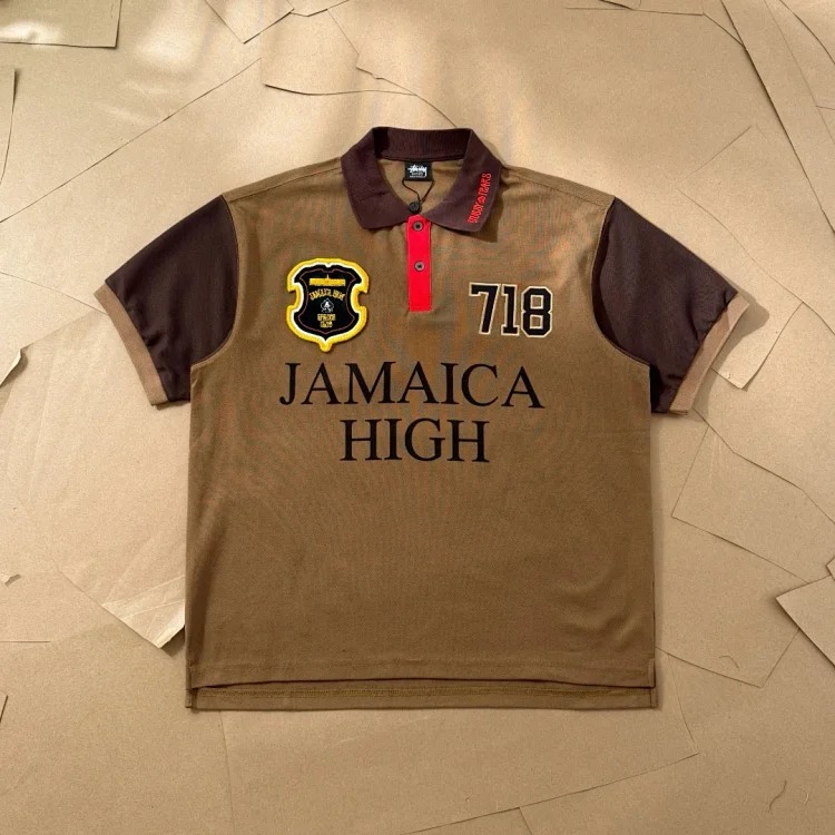 Stussy X Denim Tears Joint Model SS25 Patch Logo Pattern Casual and Comfortable T-Shirt
