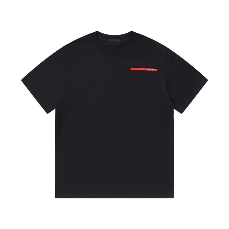 Metal triangle logo series style P short-sleeved T-shirts for men and women