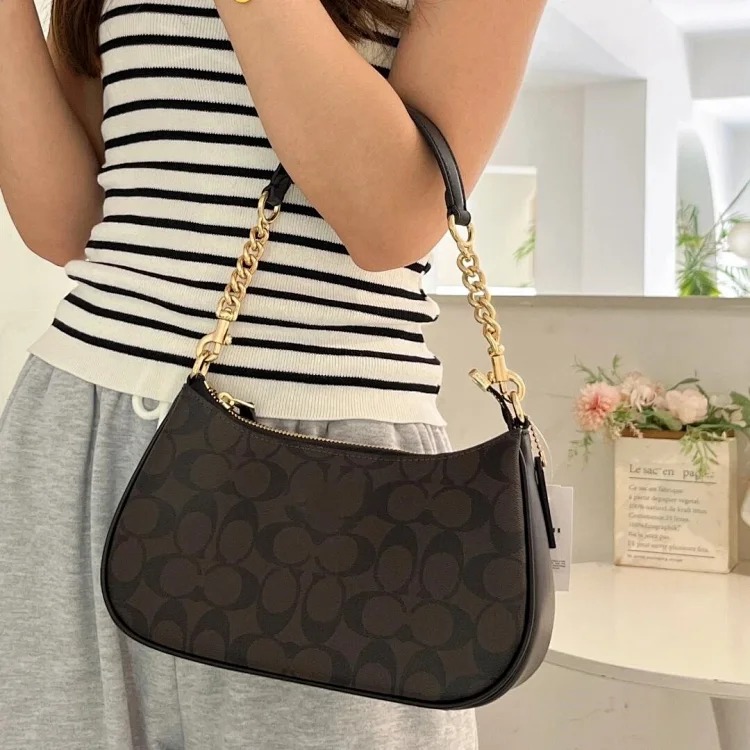 Louis Vuitton Bags Versatile High Bag Mahjong Women's Handbag Underarm Fashionable Crossbody Version Crescent Old