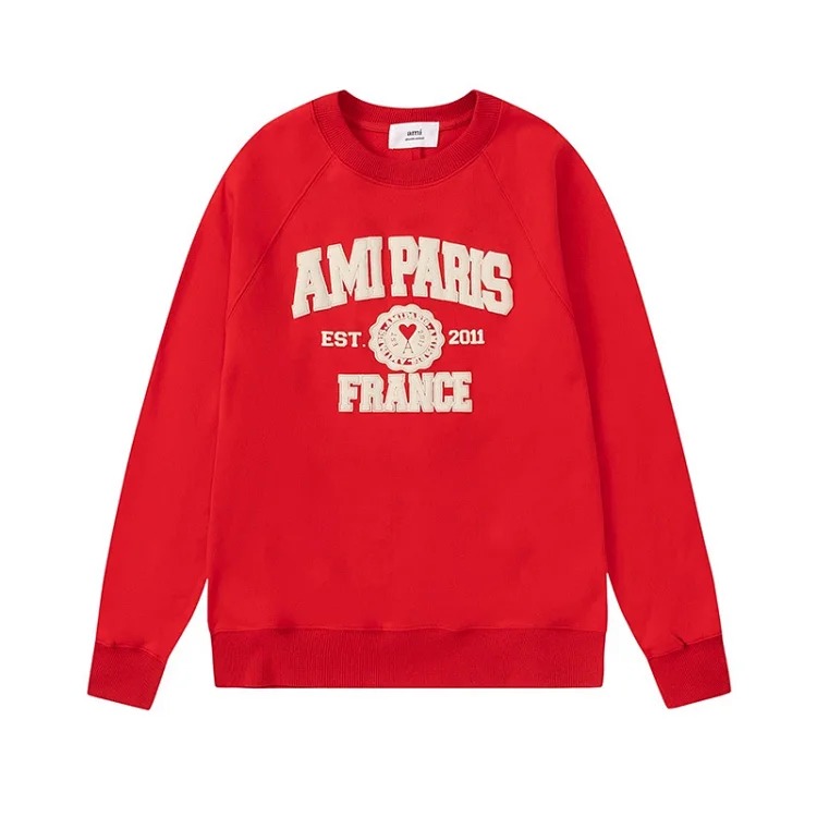 Letter love foam printed hooded sweatshirt for men and women round neck pullover sweatshirt
