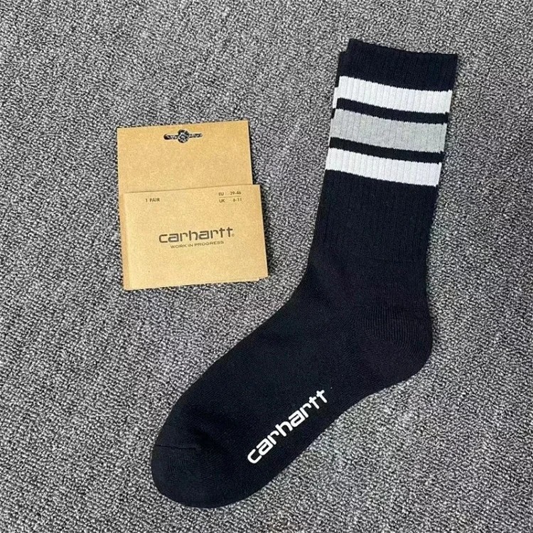 Carhartt Towel Bottom Gold Label Embroidery Simple Workwear Style Skateboard Sports Socks