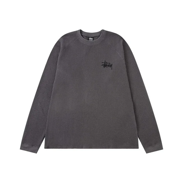 Logo design washed raglan sleeves waffle long T