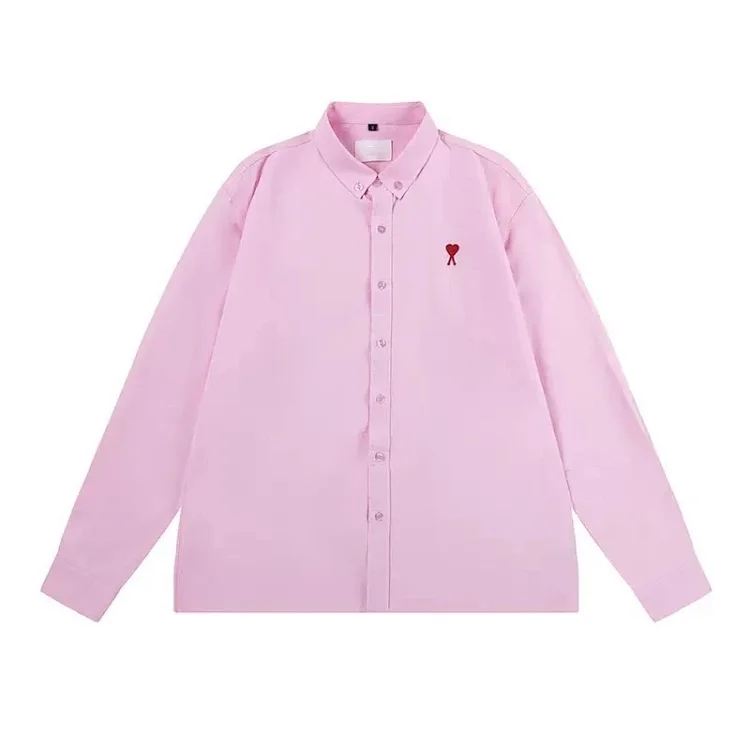 Love embroidered cotton shirt for men and women