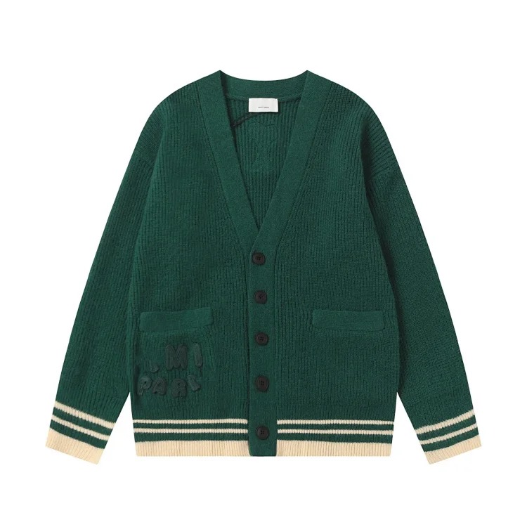 Love embroidered knitted sweater casual loose and versatile couple style