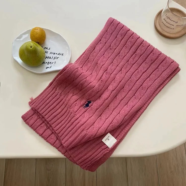 Retro British pure wool scarf embroidered