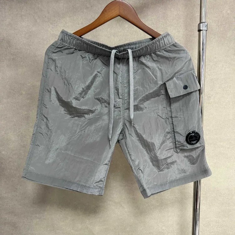CP cross-border COMPANY sleeves zipper button decoration loose workwear sports short-sleeved shorts suit
