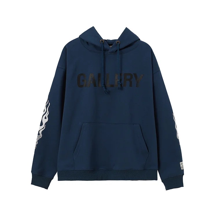 Retro distressed GD brain casual loose hooded sweatshirt for men and women with the same style hoodie