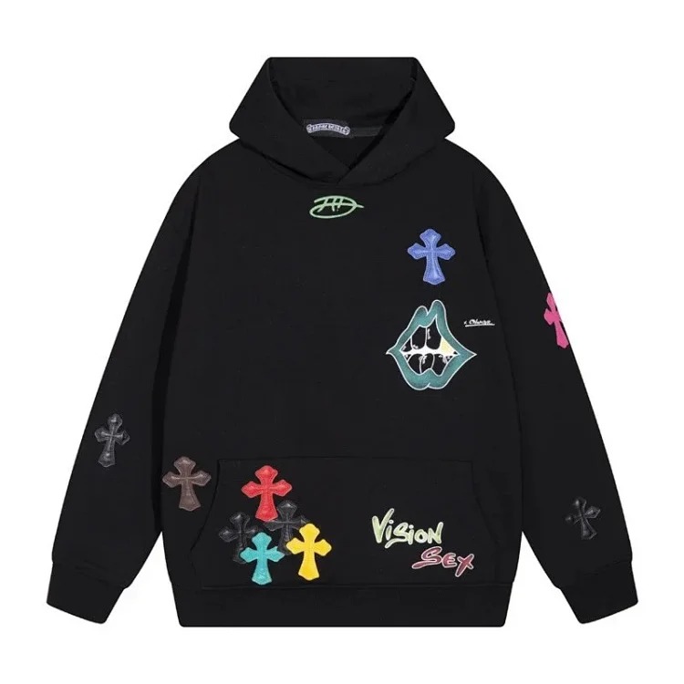 CH cross hooded sweatshirt is versatile and fashionable