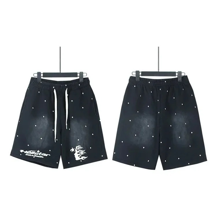 Printed casual loose couple short-sleeved shorts set