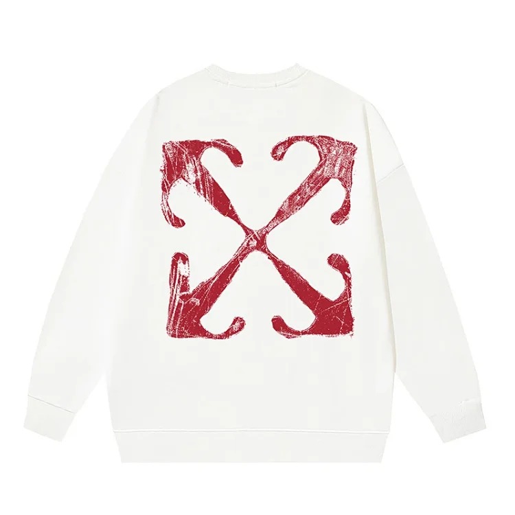 OW arrow oil painting simple printed pullover terry style